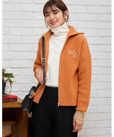 ZIPアップカーディガン