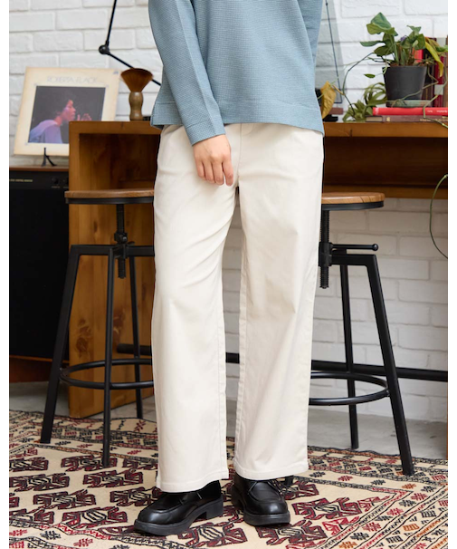 裏起毛ストレートパンツ