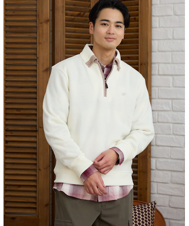 ハーフZIPスウェット