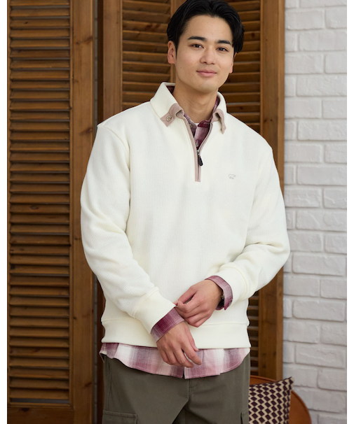 ハーフZIPスウェット