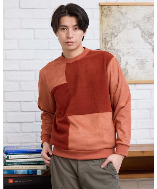 切替クルーネックスウェット