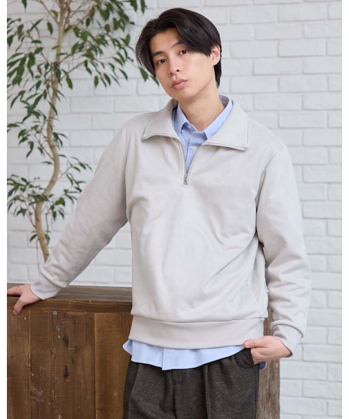 ハーフZIPスウェット