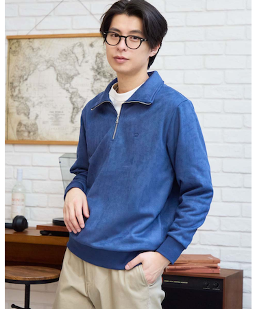 ハーフZIPスウェット