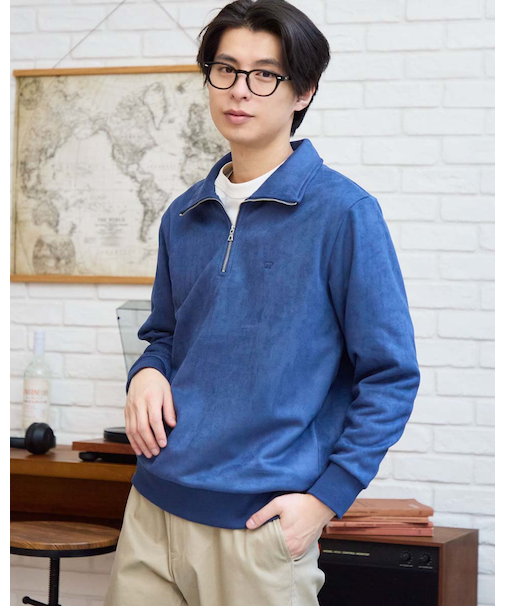 ハーフZIPスウェット