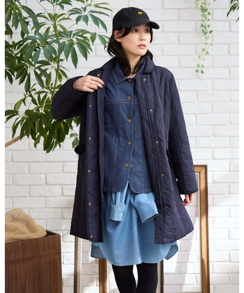 キルトロングコート