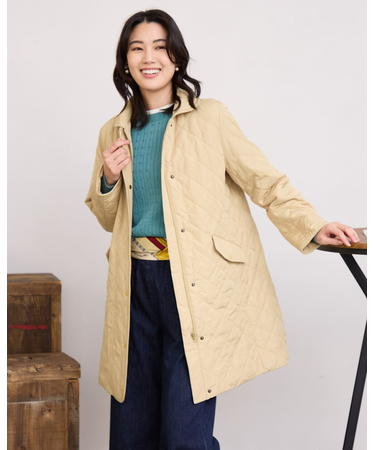 キルトロングコート