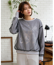 チュールレイヤードプルオーバー