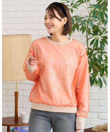 チュールレイヤードプルオーバー