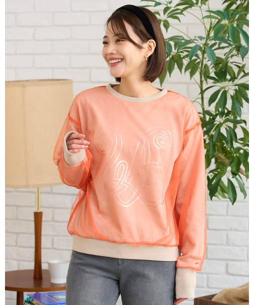 チュールレイヤードプルオーバー