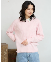 クルーネックニット