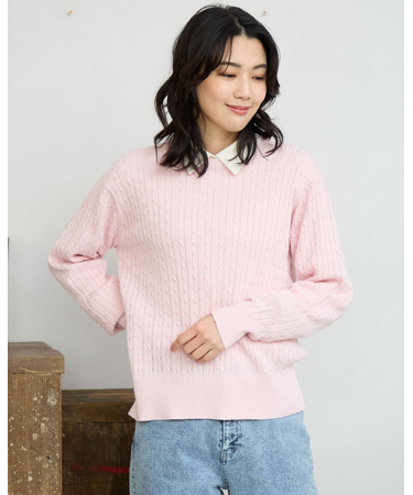 クルーネックニット