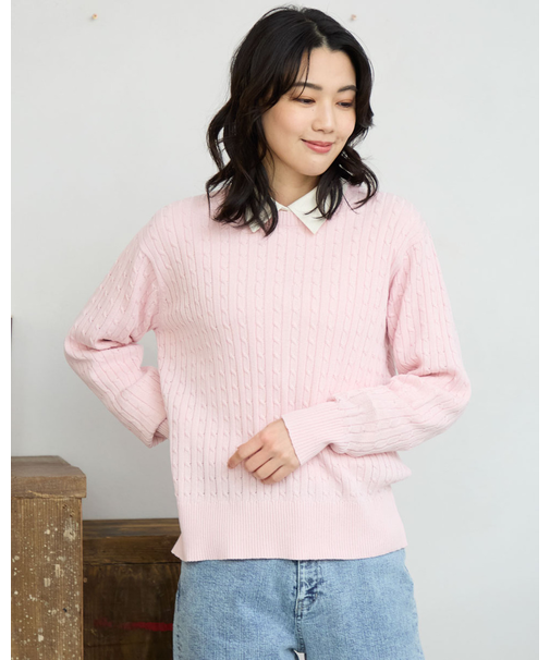 クルーネックニット