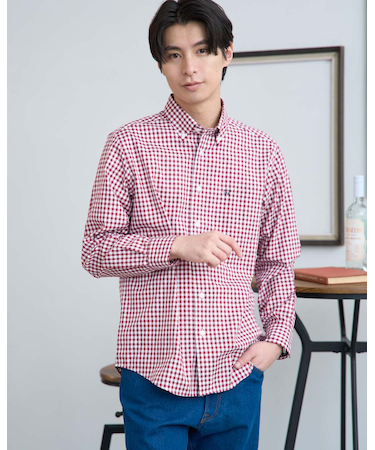 ギンガムチェックシャツ