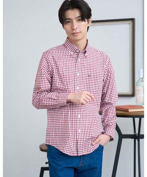 ギンガムチェックシャツ