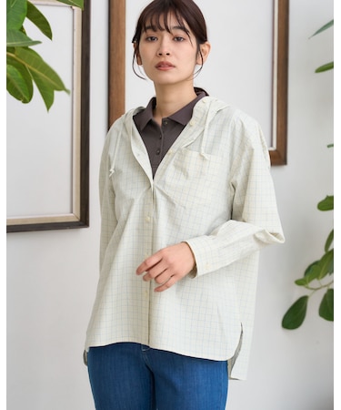 オーガニックコットンフードシャツ