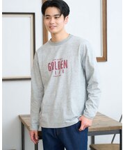 プリント長袖Tシャツ