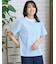 ハイネックボーダーTシャツ