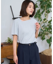 アシンメトリーネックカットソー