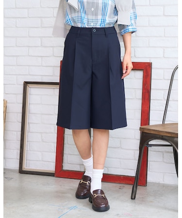 ワンタックハーフパンツ