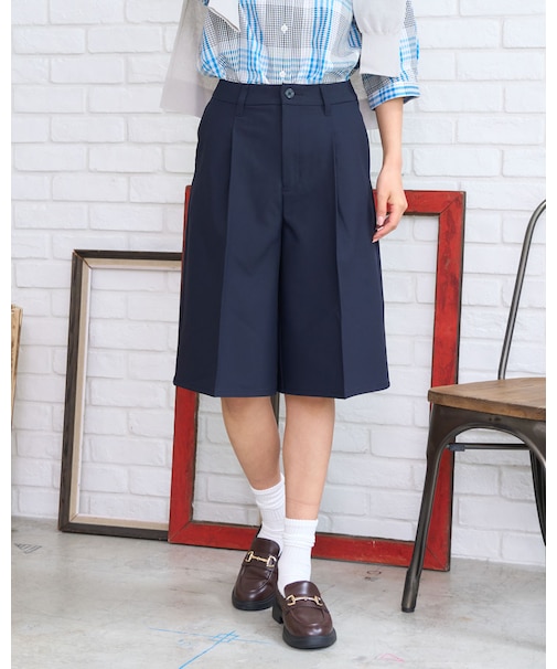 ワンタックハーフパンツ