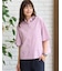 接触冷感ボーダーシャツ