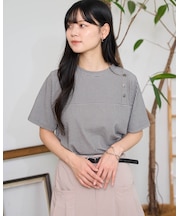 接触冷感シアサッカーTシャツ