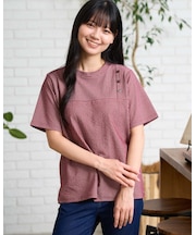 接触冷感シアサッカーTシャツ