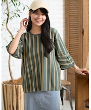 袖タックTシャツ