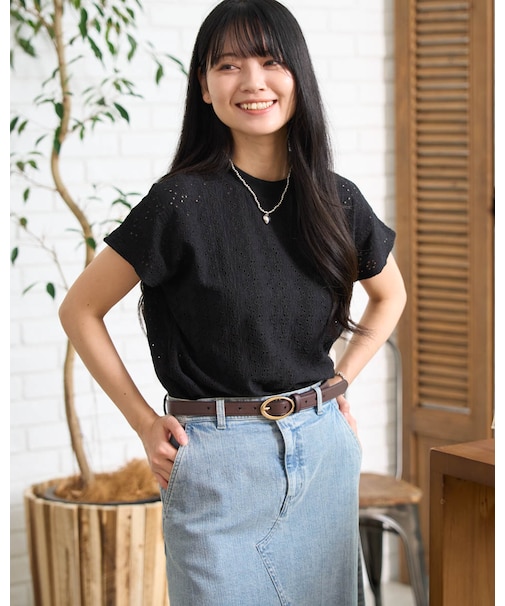 レースジャカードTシャツ