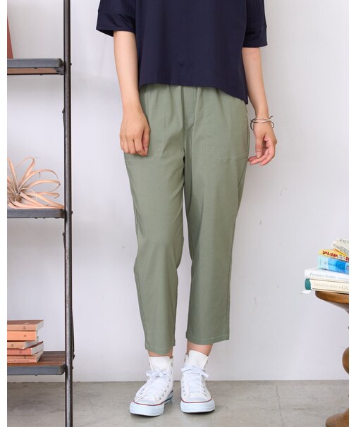 接触冷感クロップドパンツ
