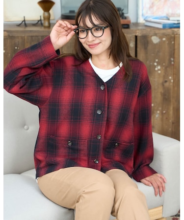 バッファローチェックシャツジャケット