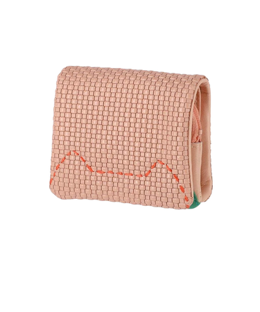 57890エンボスメッシュ 2つ折り財布 ミニ財布 ネコステッチ [tsumori chisato CARRY][ツモリチサト キャリー]