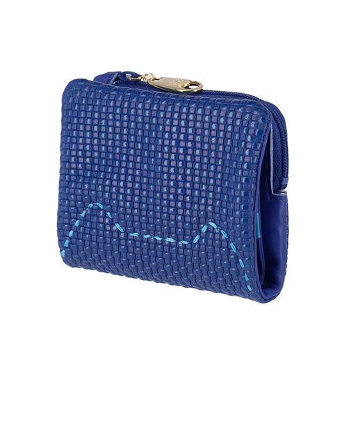 57891エンボスメッシュ 2つ折り財布 スリムタイプ ネコステッチ [tsumori chisato CARRY][ツモリチサト キャリー]