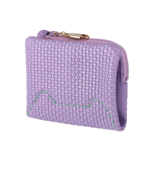 57891エンボスメッシュ 2つ折り財布 スリムタイプ ネコステッチ [tsumori chisato CARRY][ツモリチサト キャリー]