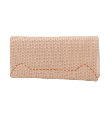 57892エンボスメッシュ かぶせ 長財布 ネコステッチ [tsumori chisato CARRY][ツモリチサト キャリー]