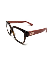 GUCCI メガネ レディースワイドスクエア インジェクションフレーム ハバナ×ピンク GG2193O-004