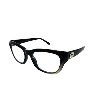 GUCCI メガネ レディースワイドスクエア リサイクルアセテートフレーム ブラック GG2202O-005