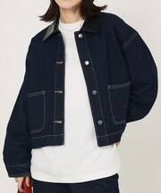デニム/カツラギショートカバーオール