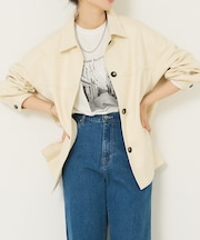 ソフトレザーライクブルゾン