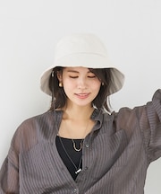 コットンナイロンハット(ストラップ付)