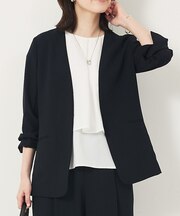 【エニデイカセット・サマー】 ジョーゼットノーカラージャケット