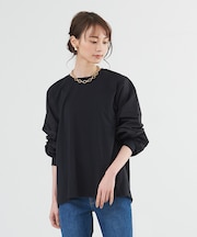 袖ボリュームコンビプルオーバー