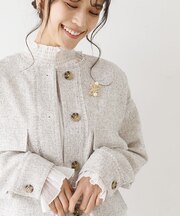 カービングパールブローチ