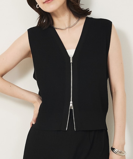 【セットアップ対応】ジップニットベスト