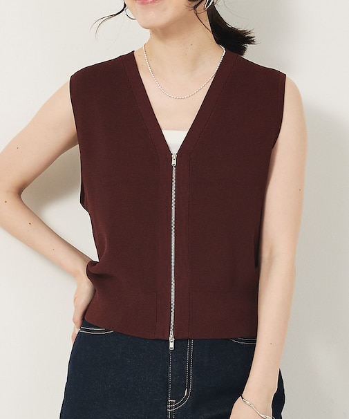 【セットアップ対応】ジップニットベスト