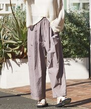 シャイニータフタワイドテーパードパンツ