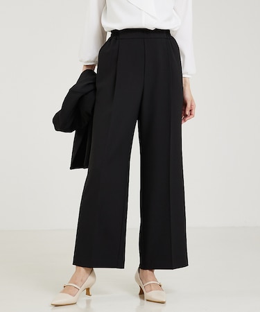 【エニデイカセット】タックストレートパンツ