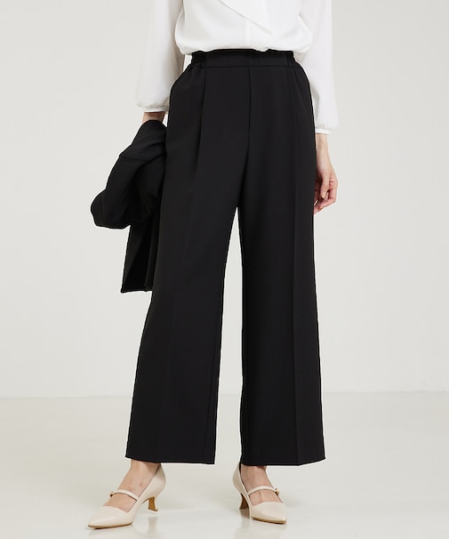 【エニデイカセット】タックストレートパンツ