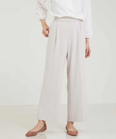 【エニデイカセット】タックストレートパンツ