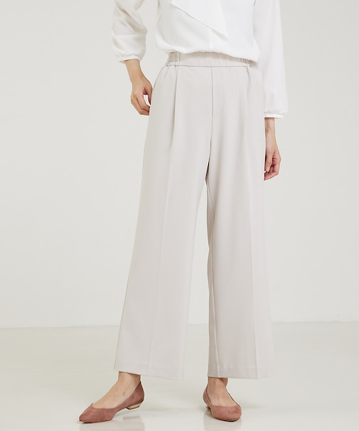 【エニデイカセット】タックストレートパンツ